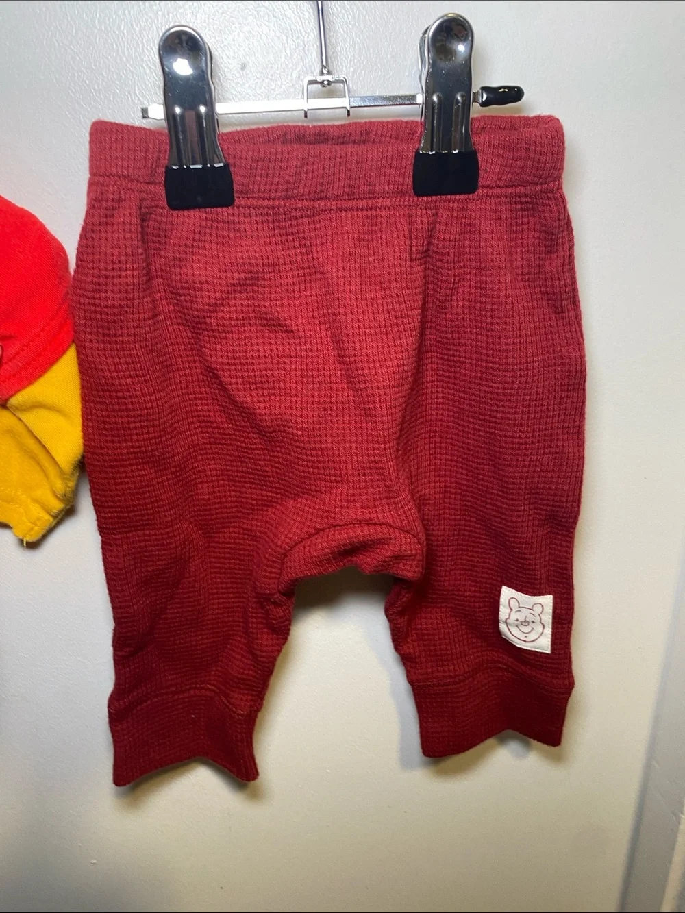 Disney Pooh Red and Yellow Baby One-Piece Bodysuit